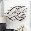 imageDeco 79 Metal Bird Home Wall Decor Sleek Flying Flock Of Wall Sculpture Wall Art 47quot x 4quot x 26quot Black