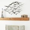 imageDeco 79 Metal Bird Home Wall Decor Sleek Flying Flock Of Wall Sculpture Wall Art 47quot x 4quot x 26quot Black