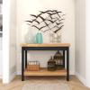 imageDeco 79 Metal Bird Home Wall Decor Sleek Flying Flock Of Wall Sculpture Wall Art 47quot x 4quot x 26quot Black