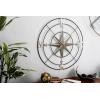 imageDeco 79 Metal Compass Home Wall Decor Indoor Outdoor Wall Sculpture with Distressed Copper Like Finish Wall Art 32quot x 2quot x 32quot GrayGray
