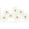 imageDeco 79 Metal Floral Home Wall Decor Wire Foiled Wall Sculpture with Scroll Accents Wall Art 43quot x 2quot x 21quot GoldGold