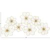 imageDeco 79 Metal Floral Home Wall Decor Wire Foiled Wall Sculpture with Scroll Accents Wall Art 43quot x 2quot x 21quot GoldGold