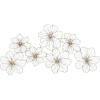 imageDeco 79 Metal Floral Home Wall Decor Wire Foiled Wall Sculpture with Scroll Accents Wall Art 43quot x 2quot x 21quot GoldGold