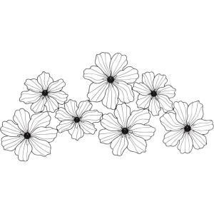 imageDeco 79 Metal Floral Home Wall Decor Wire Foiled Wall Sculpture with Scroll Accents Wall Art 43quot x 2quot x 21quot GoldBlack