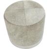 imageDeco 79 Leather Handmade Stool with Patchwork Pattern 16quot x 16quot x 16quot GrayGrey
