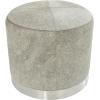 imageDeco 79 Leather Handmade Stool with Patchwork Pattern 16quot x 16quot x 16quot GrayGrey