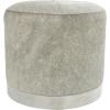 imageDeco 79 Leather Handmade Stool with Patchwork Pattern 16quot x 16quot x 16quot GrayGrey