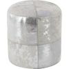 imageDeco 79 Leather Handmade Stool with Patchwork Pattern 16quot x 16quot x 16quot GraySilver