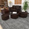 imageDeco 79 Traditional Wood Storage Ottoman S3 29quot 24quot 20quotD Brwon