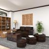 imageDeco 79 Traditional Wood Storage Ottoman S3 29quot 24quot 20quotD Brwon