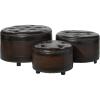 imageDeco 79 Traditional Wood Storage Ottoman S3 29quot 24quot 20quotD Brwon