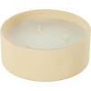 imageDeco 79 Metal Decorative Candle Rose Blossom ampamp Sandalwood Scented Textured 22oz 3 Wick Aromatherapy Candle with White Wax Wax Aromatherapy Candle 6quot x 6quot x 3quot BeigeBeige