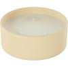 imageDeco 79 Metal Decorative Candle Rose Blossom ampamp Sandalwood Scented Textured 22oz 3 Wick Aromatherapy Candle with White Wax Wax Aromatherapy Candle 6quot x 6quot x 3quot BeigeBeige