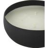 imageDeco 79 Metal Decorative Candle Tangerine Splash Scented Textured 34oz 4 Wick Aromatherapy Candle with White Wax Wax Aromatherapy Candle 7quot x 7quot x 3quot BeigeBlack