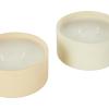 imageDeco 79 Metal Decorative Candle Fresh CottonWhite Tea ampamp Ginger Scented Textured 9oz 2 Wick Aromatherapy Candle with White Wax Set of 2 Wax Aromatherapy Candle 4quot W 2quot H Multi ColoredMulti Colored