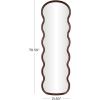 imageDeco 79 Wood Handmade Room Wall Mirror Wavy Entryway Mirror Wall Mounted Mirror 16quot x 1quot x 47quot Dark BrownDark Brown
