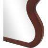 imageDeco 79 Wood Handmade Room Wall Mirror Wavy Entryway Mirror Wall Mounted Mirror 16quot x 1quot x 47quot Dark BrownDark Brown