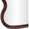 imageDeco 79 Wood Handmade Room Wall Mirror Wavy Entryway Mirror Wall Mounted Mirror 16quot x 1quot x 47quot Dark BrownDark Brown