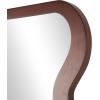 imageDeco 79 Wood Handmade Room Wall Mirror Wavy Entryway Mirror Wall Mounted Mirror 16quot x 1quot x 47quot Dark BrownDark Brown