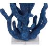 imageDeco 79 Polystone Coral Decorative Sculpture Textured Porous Home Decor Statue with Acrylic Base Accent Figurine 10quot x 9quot x 13quot BlueBlue