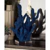 imageDeco 79 Polystone Coral Decorative Sculpture Textured Porous Home Decor Statue with Acrylic Base Accent Figurine 10quot x 9quot x 13quot BlueBlue
