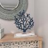 imageDeco 79 Polystone Coral Decorative Sculpture Textured Porous Home Decor Statue with Acrylic Base Accent Figurine 10quot x 9quot x 13quot BlueBlue