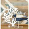 imageDeco 79 Polystone Coral Decorative Sculpture Textured Porous Home Decor Statue with Acrylic Base Accent Figurine 10quot x 9quot x 13quot BlueWhite