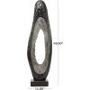 imageDeco 79 Aluminum Metal Abstract Decorative Sculpture Teardrop Home Decor Statue with Black Base Accent Figurine 15quot x 5quot x 50quot GoldBlack