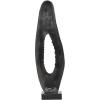 imageDeco 79 Aluminum Metal Abstract Decorative Sculpture Teardrop Home Decor Statue with Black Base Accent Figurine 15quot x 5quot x 50quot GoldBlack
