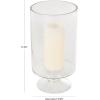 imageDeco 79 Glass Candle Holder with Elevated Base 6quot x 6quot x 127quot Clear6 x 6 x 11