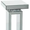 imageDeco 79 Glass Mirrored Pedestal Table 12 x 12 x 28 Silver