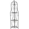 imageDeco 79 Metal Scroll Bakers Rack Indoor Outdoor Arched Tall Folding Corner 4 Shelf  17quot x 11quot x 60quot Black17 x 11 x 60