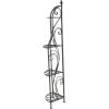 imageDeco 79 Metal Scroll Bakers Rack Indoor Outdoor Arched Tall Folding Corner 4 Shelf  17quot x 11quot x 60quot Black17 x 11 x 60