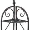 imageDeco 79 Metal Scroll Bakers Rack Indoor Outdoor Arched Tall Folding Corner 4 Shelf  17quot x 11quot x 60quot Black17 x 11 x 60