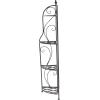 imageDeco 79 Metal Scroll Bakers Rack Indoor Outdoor Arched Tall Folding Corner 4 Shelf  17quot x 11quot x 60quot Black17 x 11 x 60