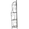 imageDeco 79 Metal Scroll Bakers Rack Indoor Outdoor Arched Tall Folding Corner 4 Shelf  17quot x 11quot x 60quot Black17 x 11 x 60