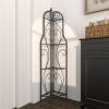 imageDeco 79 Metal Scroll Bakers Rack Indoor Outdoor Arched Tall Folding Corner 4 Shelf  17quot x 11quot x 60quot Black17 x 11 x 60