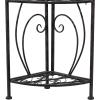 imageDeco 79 Metal Scroll Bakers Rack Indoor Outdoor Arched Tall Folding Corner 4 Shelf  17quot x 11quot x 60quot Black17 x 11 x 60