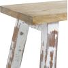 imageDeco 79 Wood Stool with Brown Wood Top 14quot x 14quot x 18quot WhiteBrown