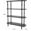 imageDeco 79 Wood Storage Shelving Unit 5 Shelves Shelving Unit Display Shelf 23quot x 13quot x 72quot WhiteBlack
