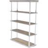 imageDeco 79 Wood Storage Shelving Unit 5 Shelves Shelving Unit Display Shelf 23quot x 13quot x 72quot WhiteBrown