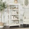 imageDeco 79 Wood Storage Shelving Unit 5 Shelves Shelving Unit Display Shelf 23quot x 13quot x 72quot WhiteWhite