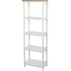 imageDeco 79 Wood Storage Shelving Unit 5 Shelves Shelving Unit Display Shelf 23quot x 13quot x 72quot WhiteWhite