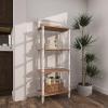 imageDeco 79 Wood Storage Shelving Unit 5 Shelves Shelving Unit Display Shelf 23quot x 13quot x 72quot WhiteWhite