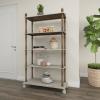 imageDeco 79 Wood Storage Shelving Unit 5 Shelves Shelving Unit Display Shelf 23quot x 13quot x 72quot WhiteWhite