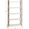 imageDeco 79 Wood Storage Shelving Unit 5 Shelves Shelving Unit Display Shelf 23quot x 13quot x 72quot WhiteWhite