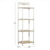imageDeco 79 Wood Storage Shelving Unit 5 Shelves Shelving Unit Display Shelf 23quot x 13quot x 72quot WhiteWhite