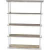 imageDeco 79 Wood Storage Shelving Unit 5 Shelves Shelving Unit Display Shelf 23quot x 13quot x 72quot WhiteBrown