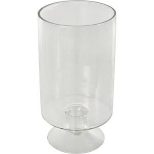 imageDeco 79 Glass Candle Holder with Elevated Base 6quot x 6quot x 127quot Clear6 x 6 x 11