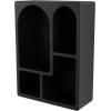 imageDeco 79 Wood Geometric Room Wall Shelf 4 Shelf Floating Shelf Display Shelf 16quot x 5quot x 14quot BlackBlack
